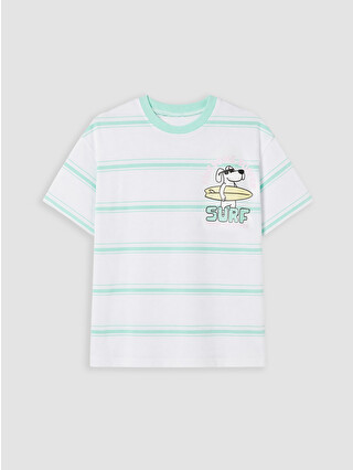 Optic White Striped