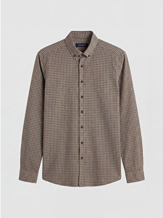 Dark Beige Checked