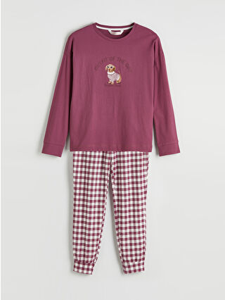 Koyu Kırmızı Ekoseli