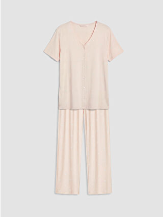 Açık Pembe Baskılı