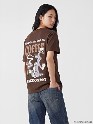 XSIDE Woman Brown T-shirt - S6A185Z8-ZP7 | LC Waikiki