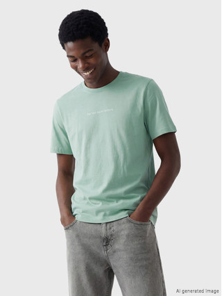 XSIDE Crew Neck Printed Jersey Men's T-shirt - S6C272Z8-5C4 | LC