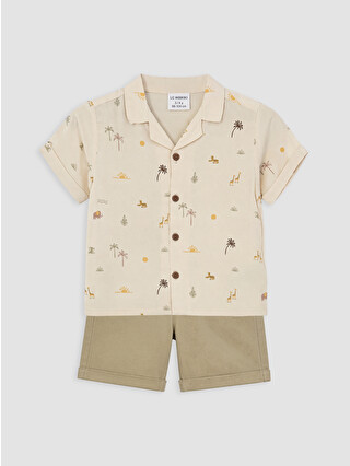 Beige Clair Imprimé