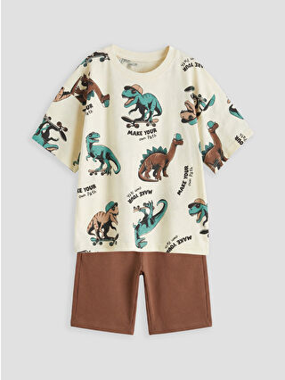 Açık Bej Baskılı