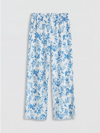 Açık Mavi Baskılı