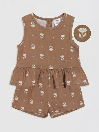 Açık Kahverengi Baskılı