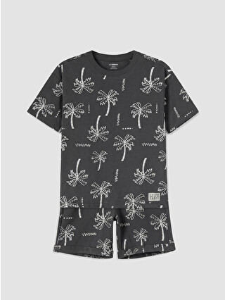 Dark Grey Printed