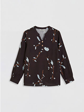 Koyu Kahverengi Baskılı