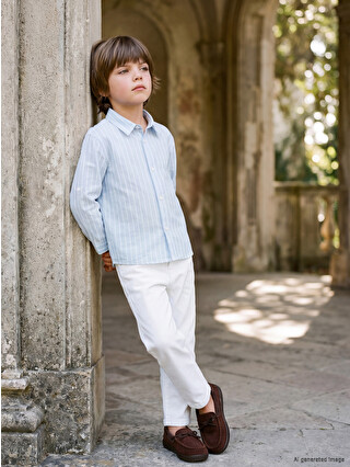LCW Kids Baggy Fit Boys' Gabardine Trousers - S6E704Z1-Q6K | LC
