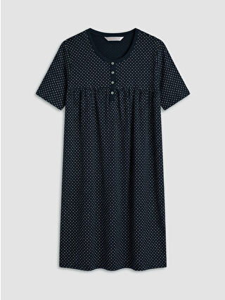 Koyu Lacivert Baskılı