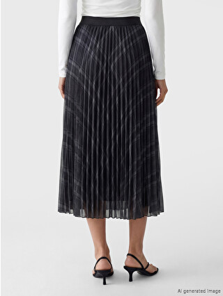 LCWAIKIKI Classic Women's Elastic Waist Plaid Pleated Skirt