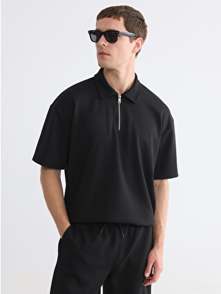 LCW Vision Half-zip Polo Collar Men's T-shirt - S6E930Z8-CVL | LC