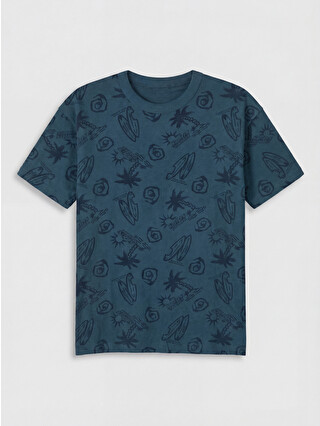 Navy Printed