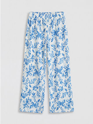 Açık Mavi Baskılı