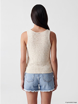 LCW Vision Crew Neck Women's Knitwear Tank Top - S6Q674Z8-FDH | LC