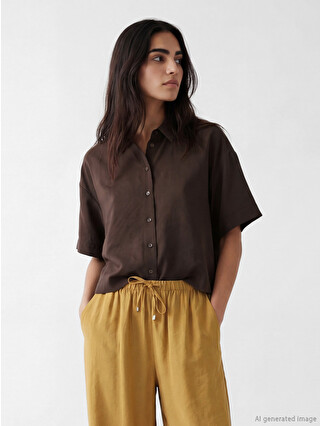 LCW Vision Modal Blended Women's Shirt - S6R347Z8-D2N | LC Waikiki