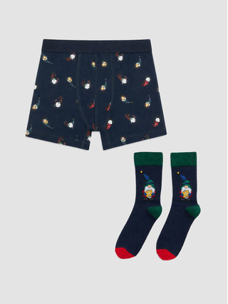 Navy Printed