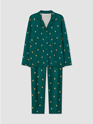 Dark Green Printed