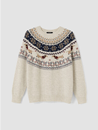 Ecru Jacquard
