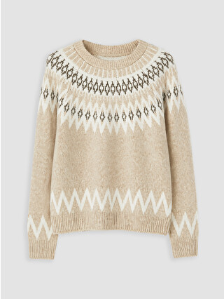 Beige Jacquard
