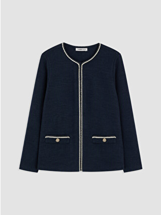 Navy Jacquard