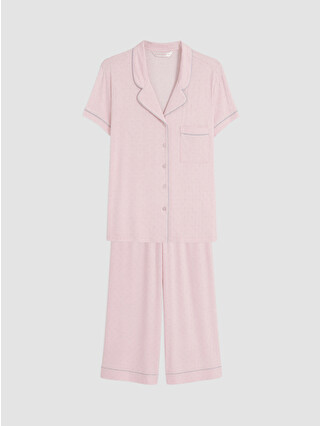 Koyu Pembe Baskılı