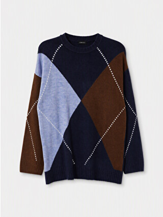 Navy Jacquard