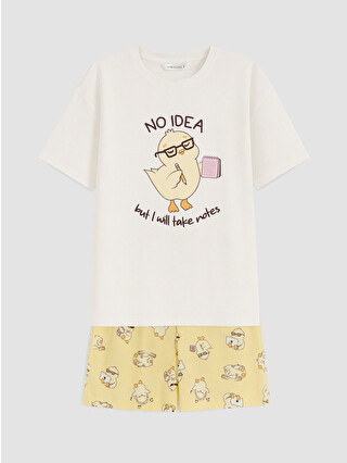 Yellow Printed