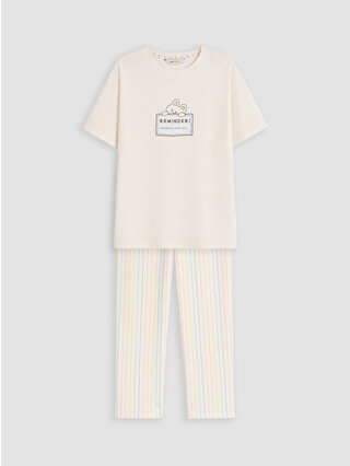 Cream Printed