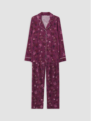 Dark Red Printed