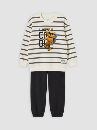 Dark Grey Striped