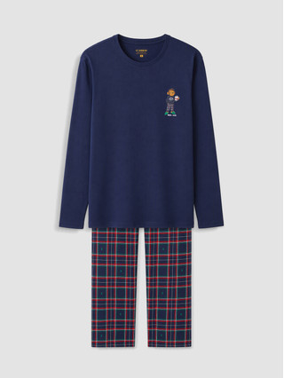 Navy Printed
