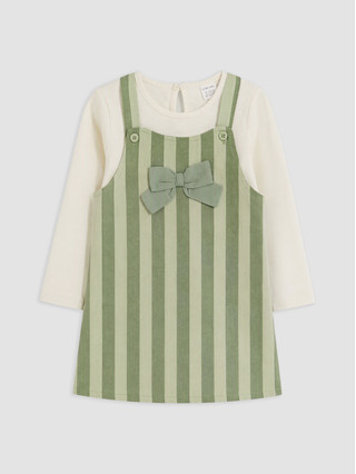 Dull Green Striped