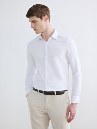 LCW BUSINESS Slim Fit Dobby Men's Basic Shirt - W62527Z8-Q6K | LC