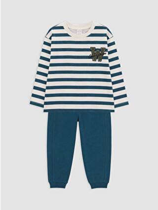 Dark Petrol Striped