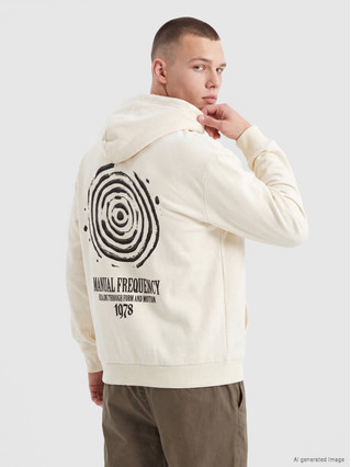 XSIDE Printed Men's Thick Hoodie - W65281Z8-FDL | LC Waikiki