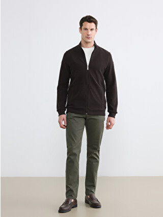 LCWAIKIKI Classic Mock Neck Men's Zip-Up Sweatshirt - W65985Z8-D5Q