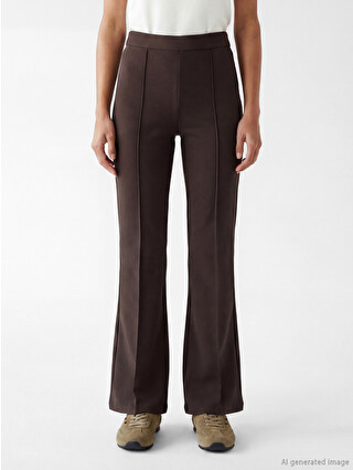 LCW Vision High Waisted Flare Women's Trousers - W68104Z8-Z0Z | LC