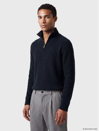 LCW Vision Half Zippered Men's Knitwear Sweater - W68144Z8-HEU