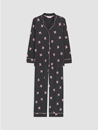Dark Grey Printed