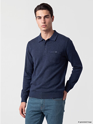 Navy Jacquard