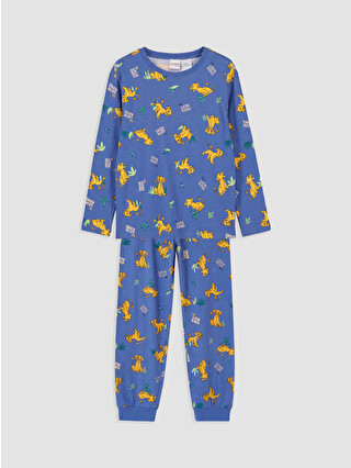 Dull Blue Printed