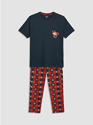 Navy Printed