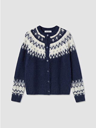 Navy Jacquard