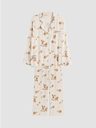 Cream Printed