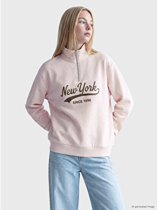 XSIDE Relax Fit Nyc Printed Women's Sweatshirt - W6B534Z8-8QQ | LC