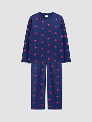 Light Navy Printed