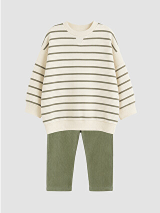 Light Khaki Striped