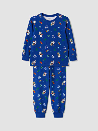 Bright Blue Printed