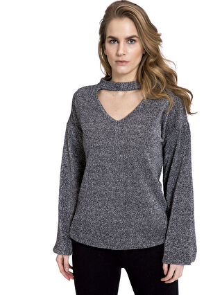 Dark Grey Lurex